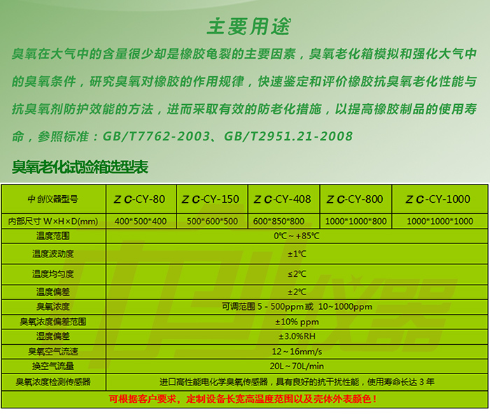 橡膠臭氧試驗(yàn)機(jī)詳細(xì)參數(shù)選型表